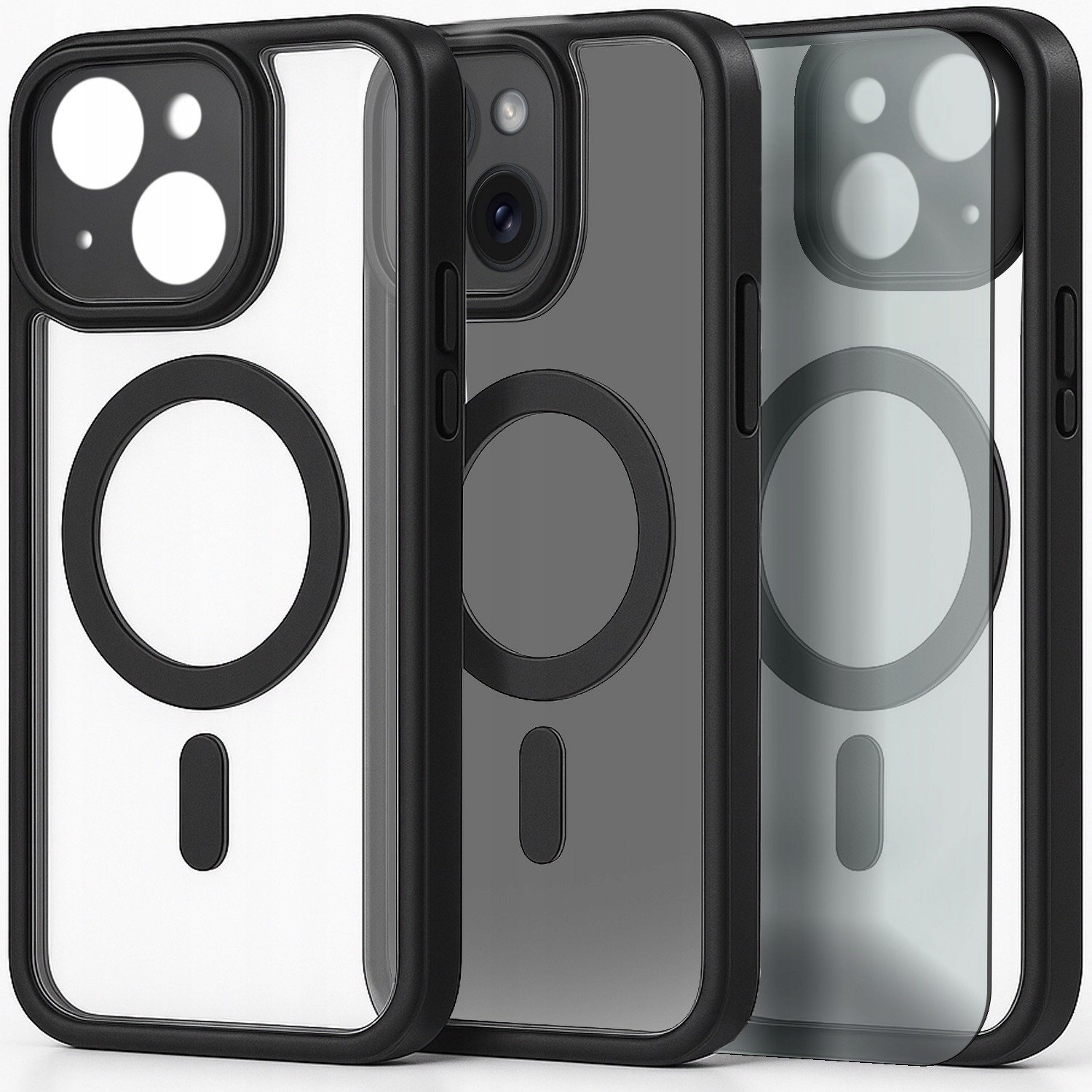 Etui do Apple iPhone 15 (Do Magsafe, Matowe, Przezroczyste, Plecki) Szkło