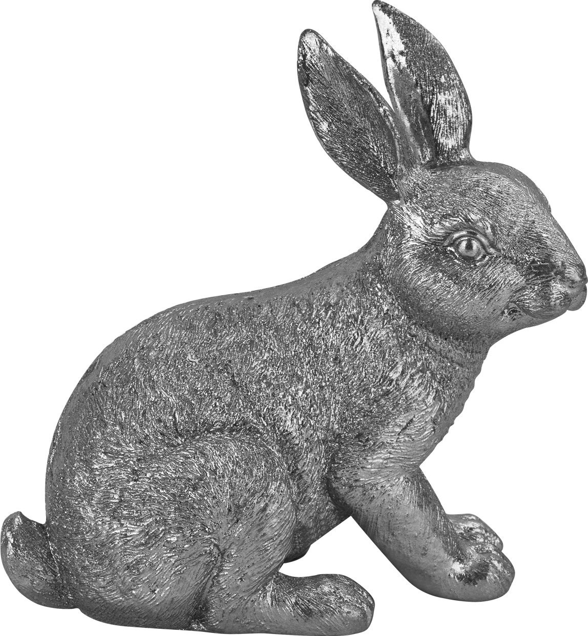 Armir Home Decorations Srebrny zając patrzący na bok