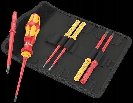 Wera Rankena su keičiamomis geležtėmis Wera Kraftform Kompakt VDE 1000V, 7vnt, dėkle, PH