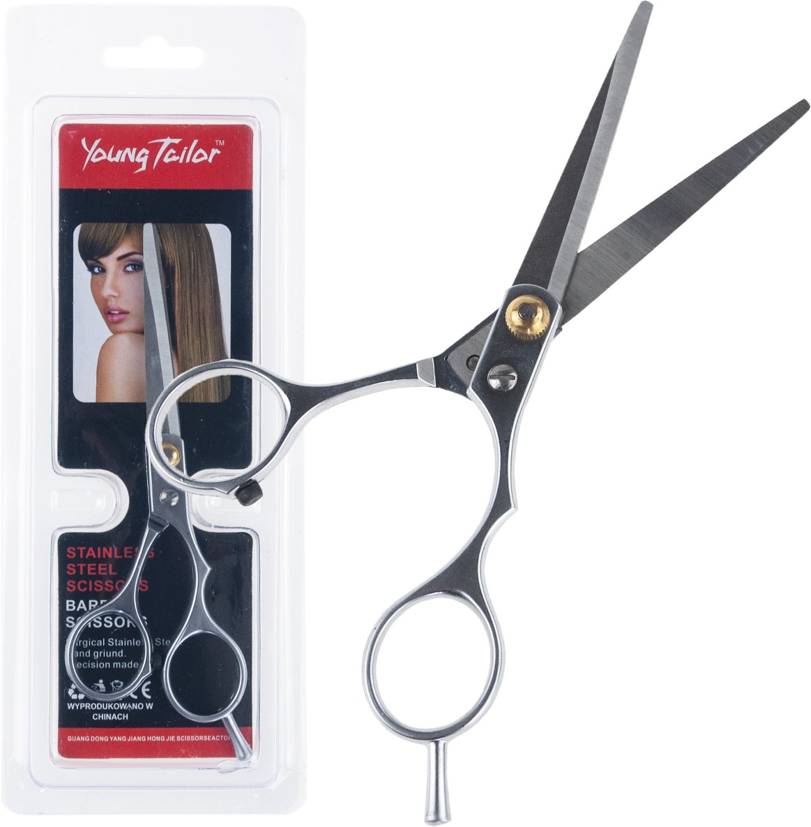 703 NOŻYCZKI FRYZJERSKIE WYGODNE OSTRE STALOWE PROSTE