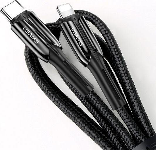 Kabel USB Usams USB-A - Lightning 1.2 m Czarny (63797-uniw)