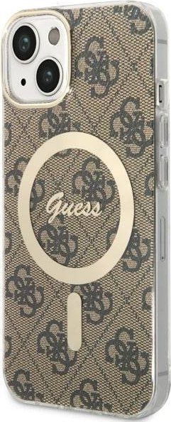 Guess Guess 4G MagSafe - Etui iPhone 14 (Brązowy)