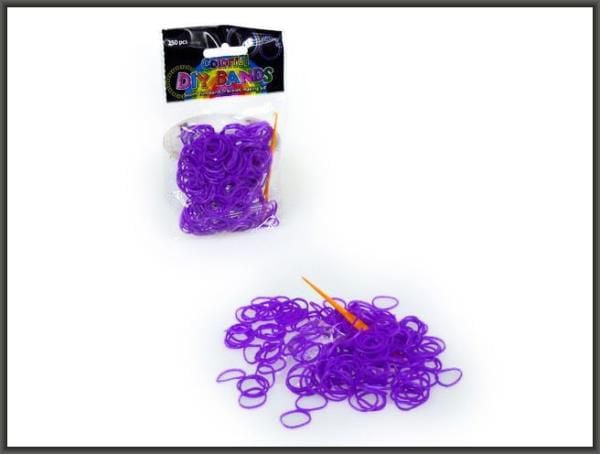 Hipo Gumki fioletowe do robienia bransoletek, 250 sztuk (620072)