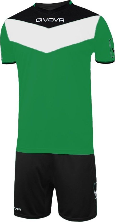 Givova Komplet Givova Kit Campo zielono-czarny KITC53 1310 2XS