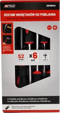 AWTools Zestaw wkrętaków do pobijania 6szt (AW36946)