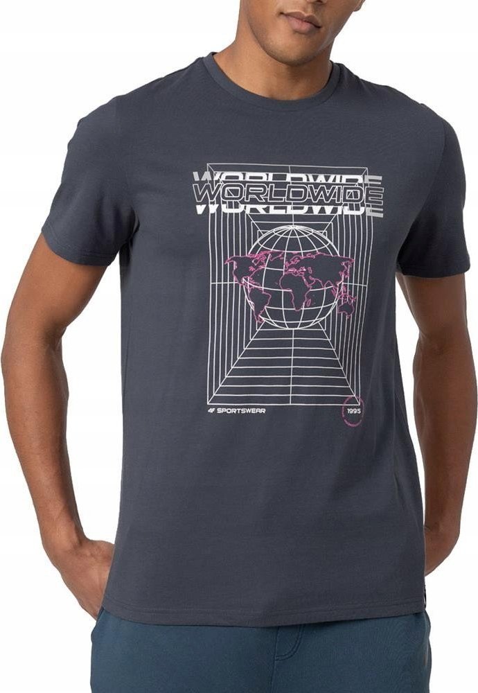 4f Koszulka męska 4F antracyt H4Z22 TSM029 22S S