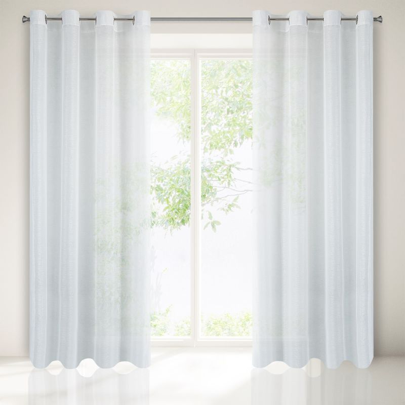 Eurofirany Firana gotowa o strukturze drobnego deszczyku Biały 140X250 PRZEL