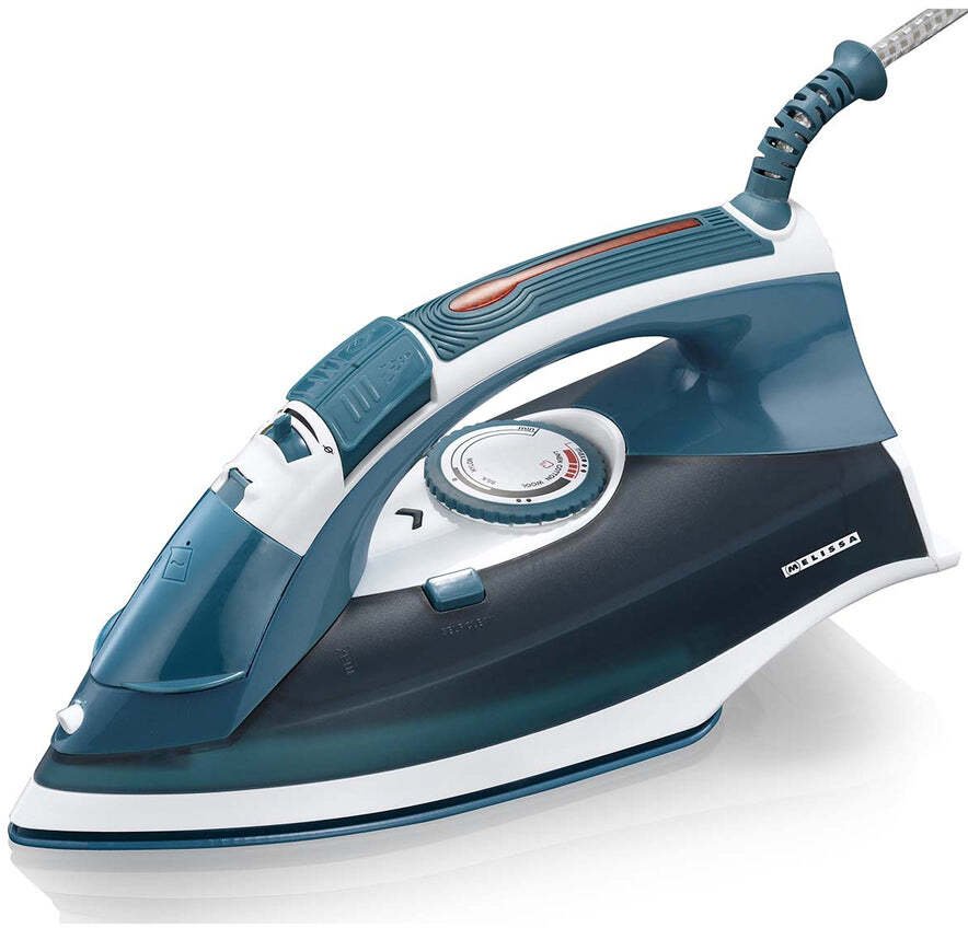 Melissa 16390052 Żelazko parowe Płyta ceramiczna 2200 W Niebieski, Zielony