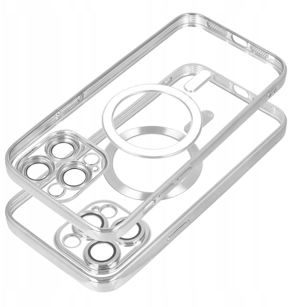 Futerał ELECTRO MAG COVER kompatybilny z MagSafe do IPHONE 17 Pro Max srebrny