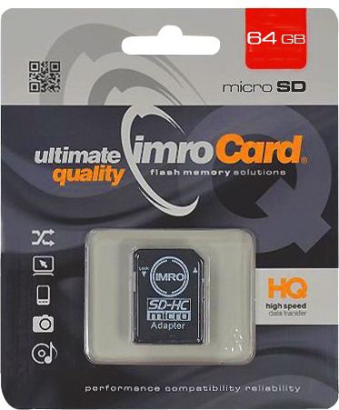 Karta Imro MicroSDXC 64 GB Class 10 UHS-I/U1 (KOM000517)