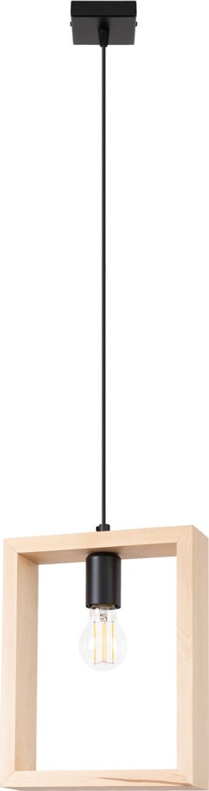 Lampa wisząca Sollux Lighting SOLLUX Lampa wisząca ARIES naturalne drewno 1 x E27 SL.1310