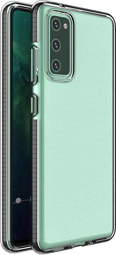 Hurtel Spring Case pokrowiec żelowe etui z kolorową ramką do Samsung Galaxy A02s EU czarny