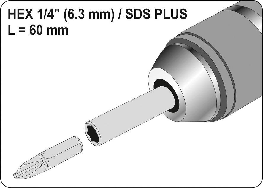 Yato Adapter SDS PLUS do bitów 1/4" (YT-04690)