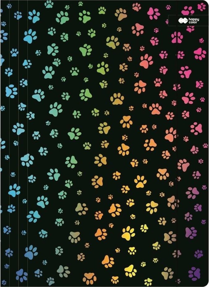 Teczka A4+ z gumką Miaow czarna HAPPY COLOR
