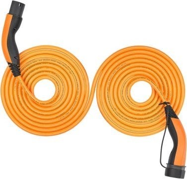 Samozwijający się kabel do ładowania Typu 2, do 22 kW, 7 m, pomarańczowy