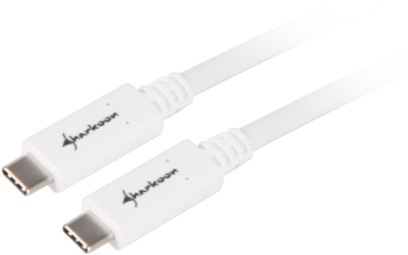 Kabel USB Sharkoon USB-C - USB-C 0.5 m Biały (4044951021178)