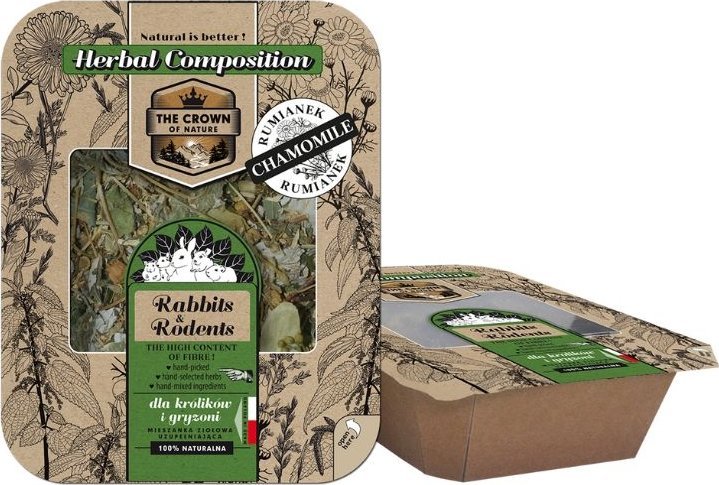 Natural-Vit KORONA NATURY - Paśnik ziołowy z rumiankiem dla koszatniczki 70g