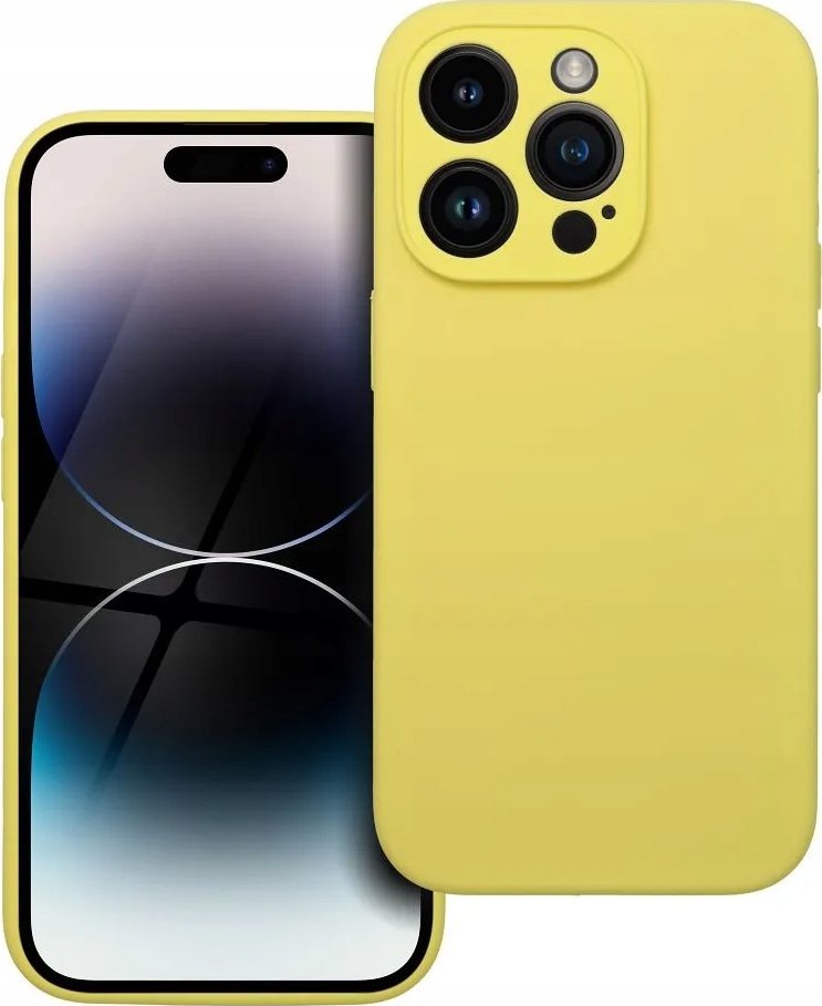 OEM Futerał SILICONE 2mm do IPHONE 14 Pro żółty