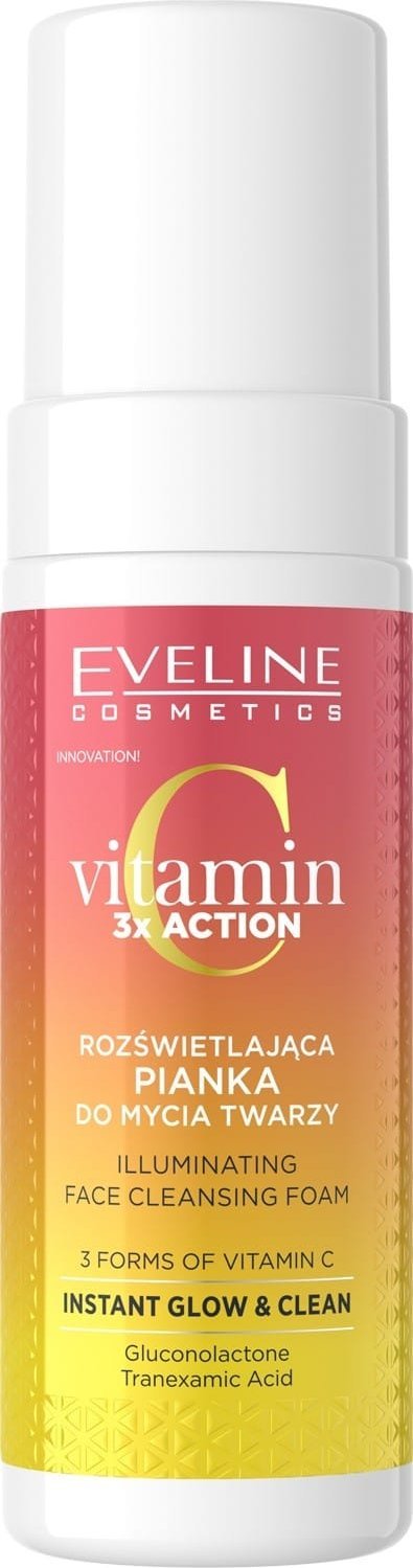 Eveline Vitamin C 3X Action Rozświetlająca pianka do mycia twarzy 150ml