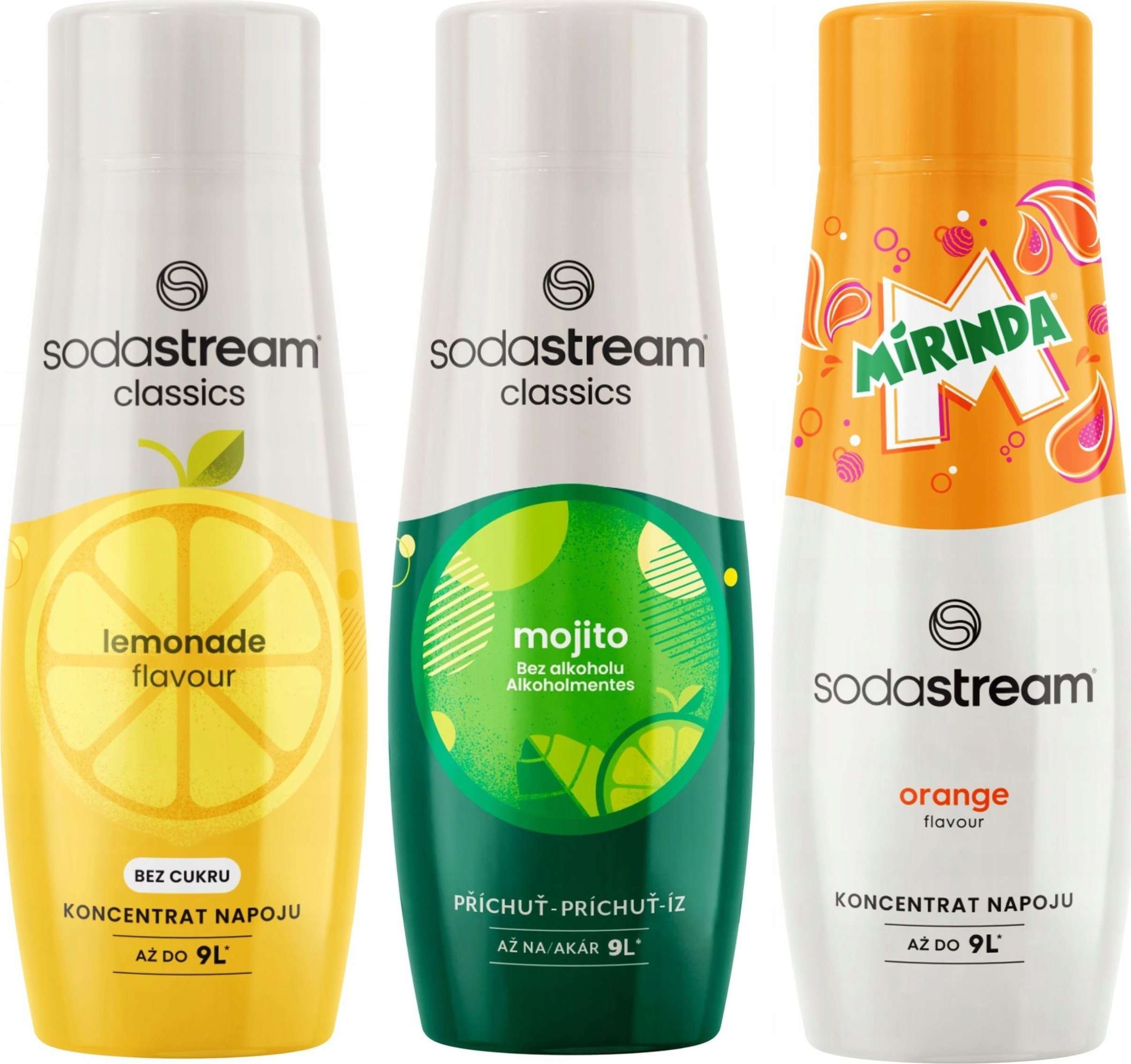 SODASTREAM Mirinda + Lemonade + Mojito syropy do saturatora 3 szt.