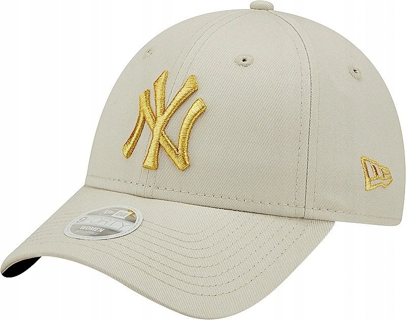 New Era New York Yankees Wmns Metallic Logo Cap 60222491 Beżowe OSFM