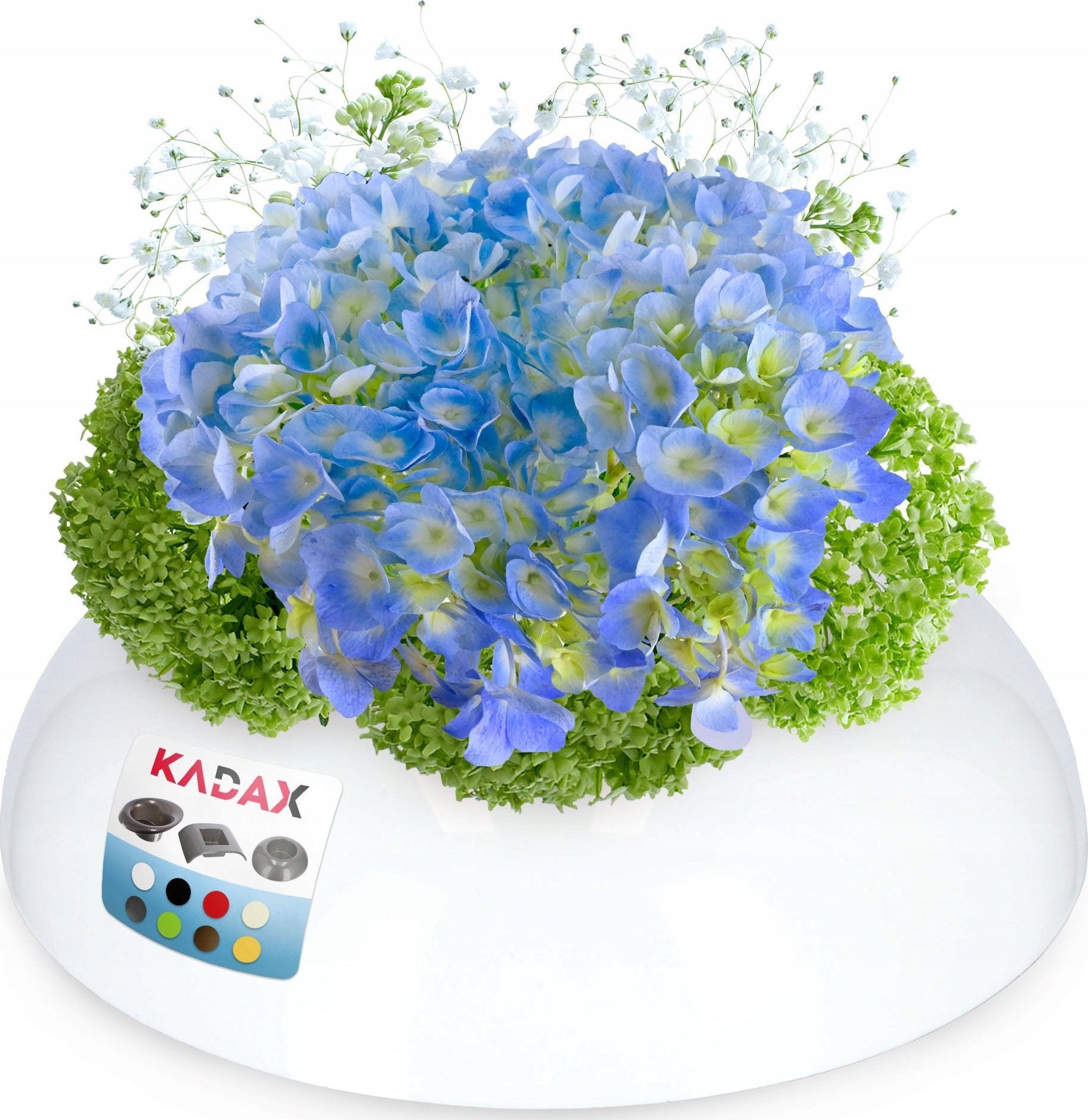 Kadax Doniczka Osłonka Ikebana Kompozycja Biała 9,5 cm