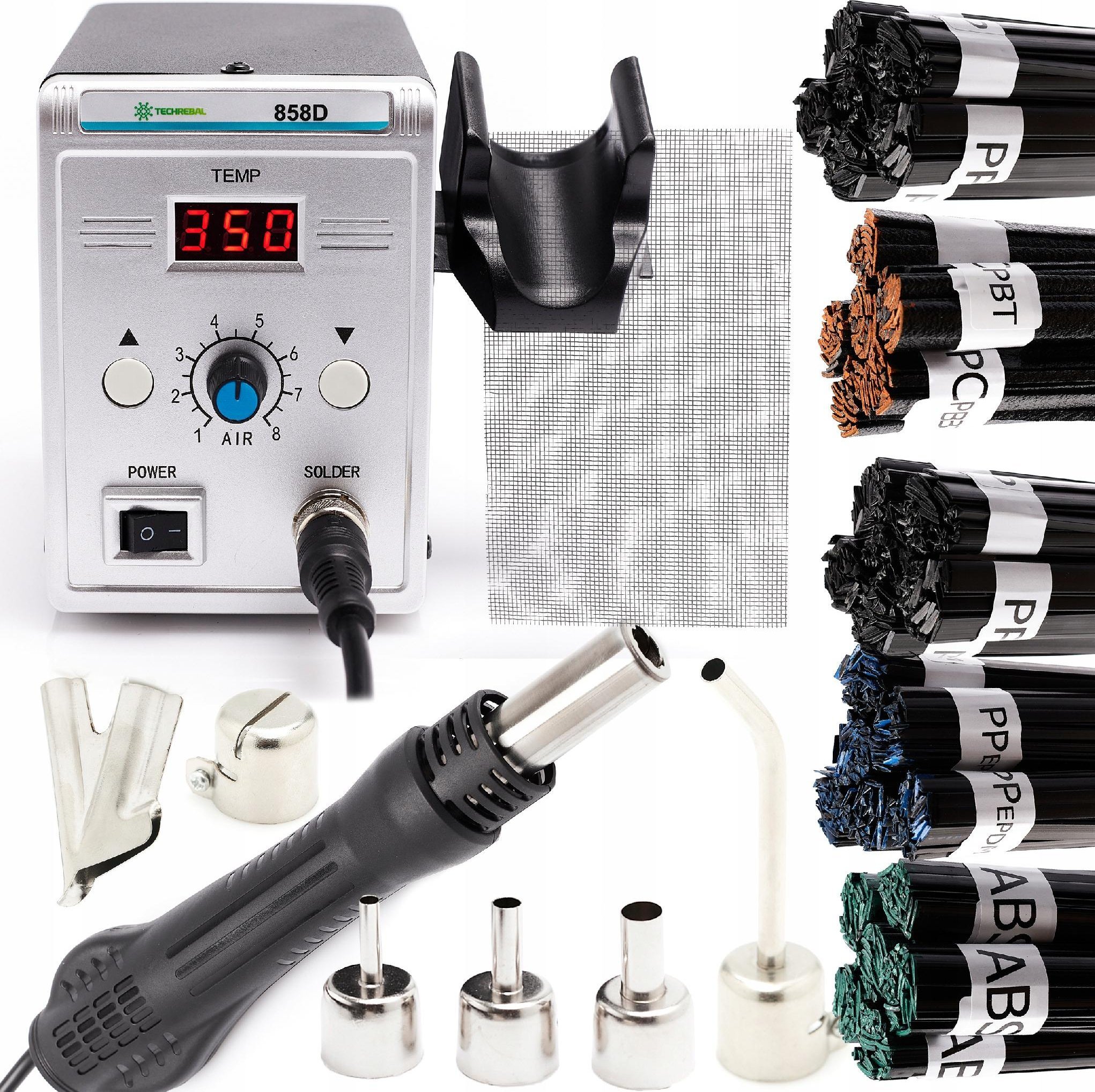 Techrebal SPAWARKA PLASTIKU 858D PLASTIKI DYSZE SIATKA MAX