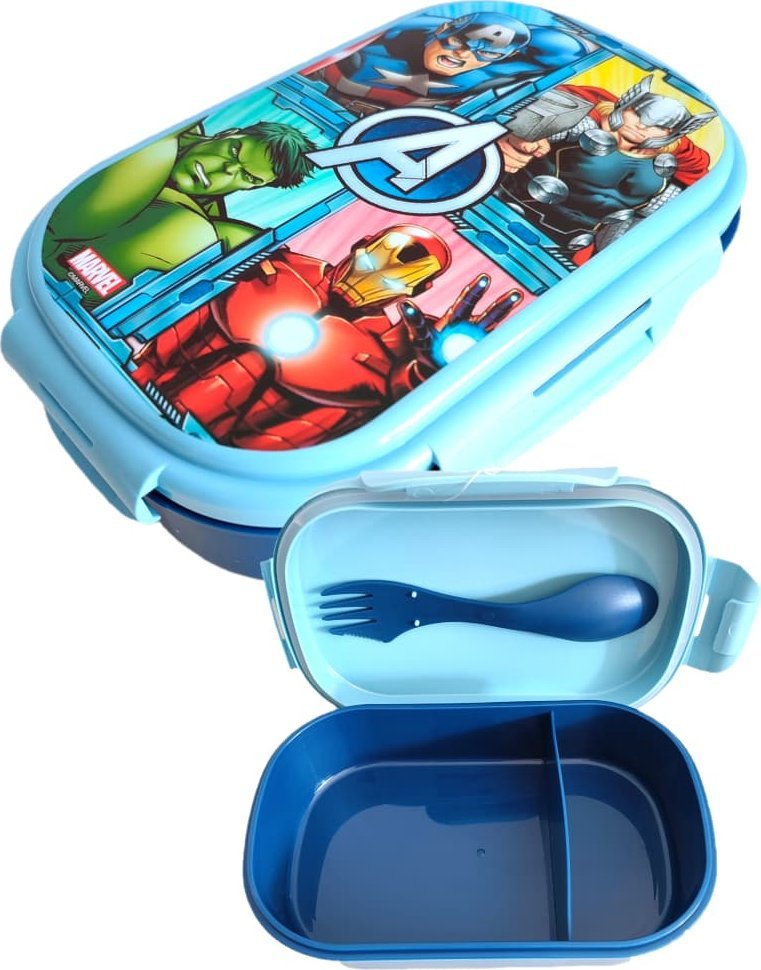 KiDS Licensing Śniadaniówka pojemnik dzielony Avengers +sztućce