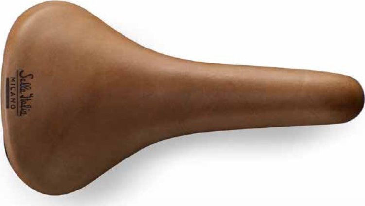 Selle Italia Siodło SELLA ITALIA TURBO RACER Fec Alloy 7, skórzane jasne brązowe 370g (NEW)