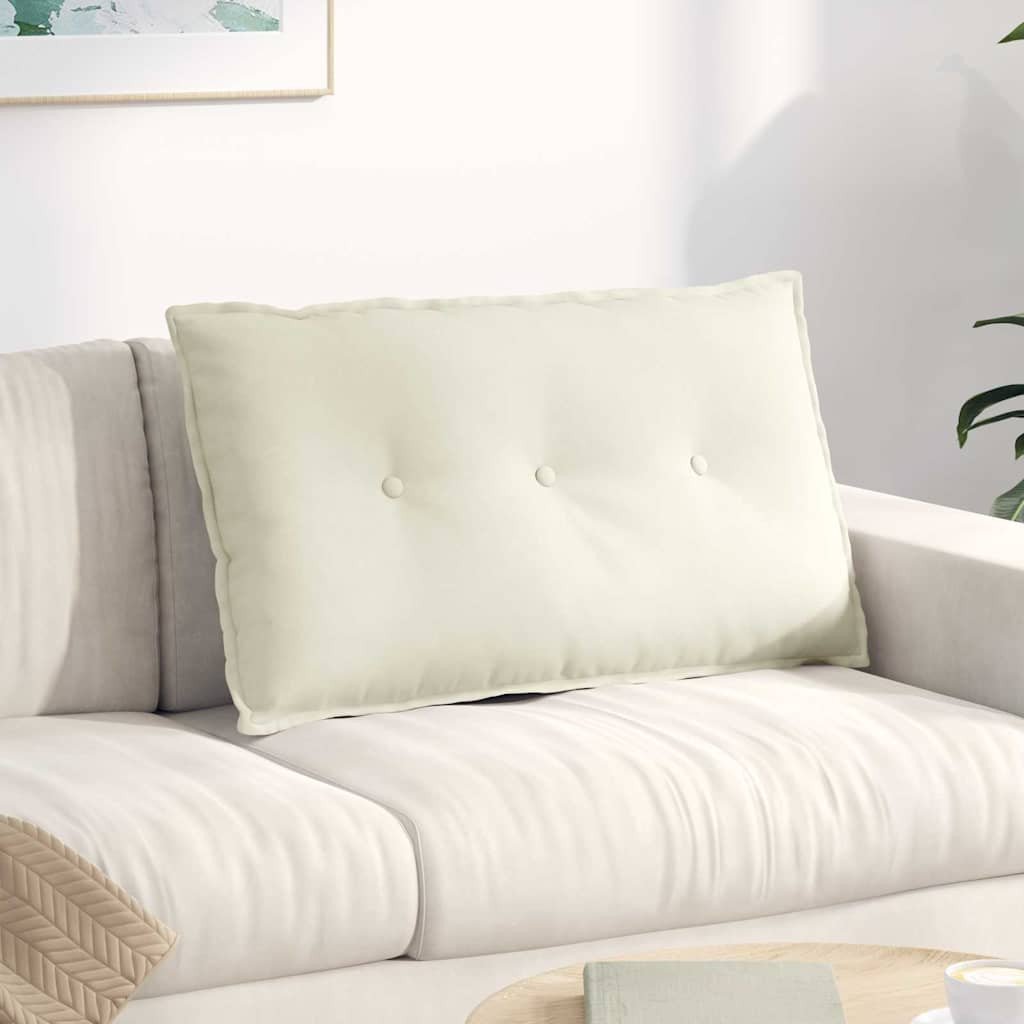 vidaXL Poduszka na plecy Kremowy 80 x 50 cm Tkanina sztruksowa