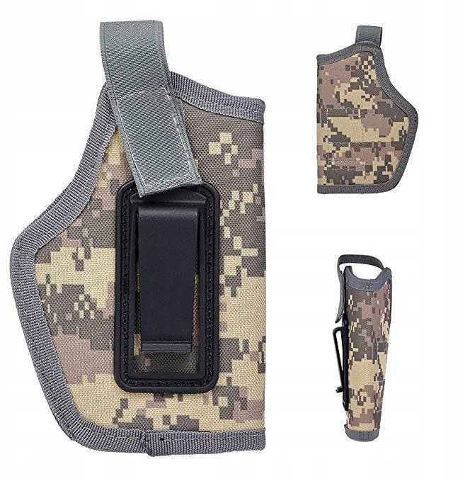 Kabura PISTOLET ASG UNIWERSALNA Zewnetrzno-Wewnętrzna Glock 9mm 38 357 CAMO