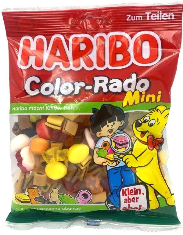 Haribo mini color-rado owocowe anyżowe czarne żelki mini kształty 160g