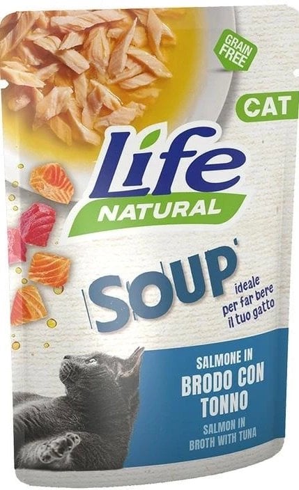 Life Cat NaturalZupa dla Kota Łosoś Tuńczyk 60g