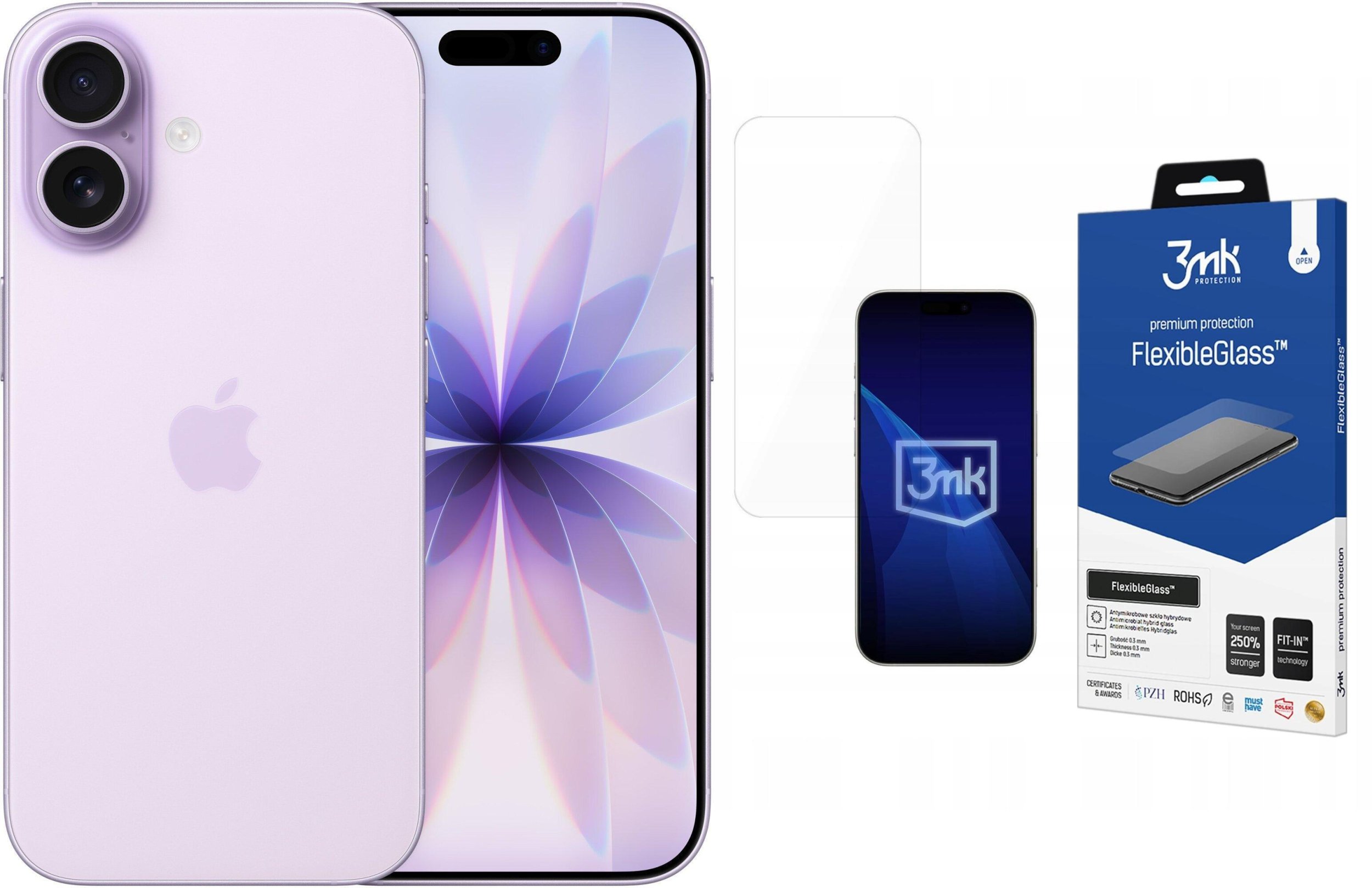 Smartfon Apple iPhone 17 8/256GB Fioletowy (MG6M4ZD/A) + FlexibleGlass