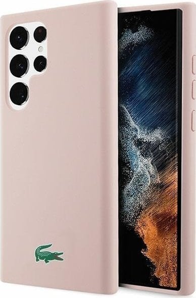 DefaultBrand Etui Lacoste do Samsung S23 Ultra S918 jasnoróżowy/light pink hardcase Silicone
