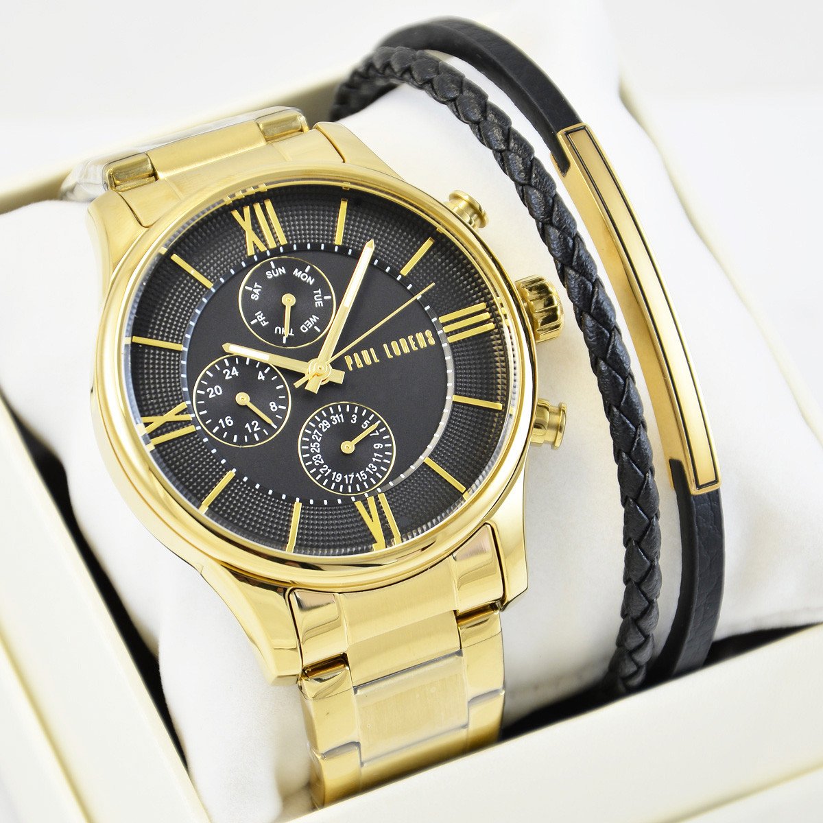 Zestaw męski zegarek Paul Lorens-SAVRES PL11652B6-1D1 + bransoletka