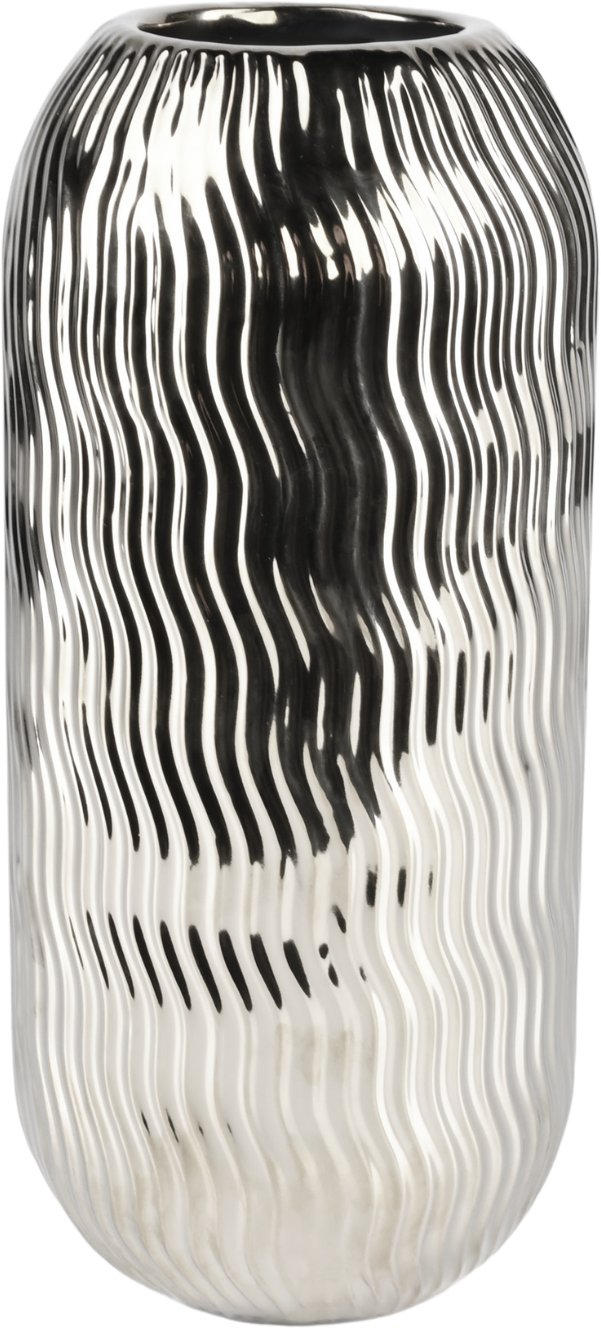 Wazon ceramiczny srebrny LOBO