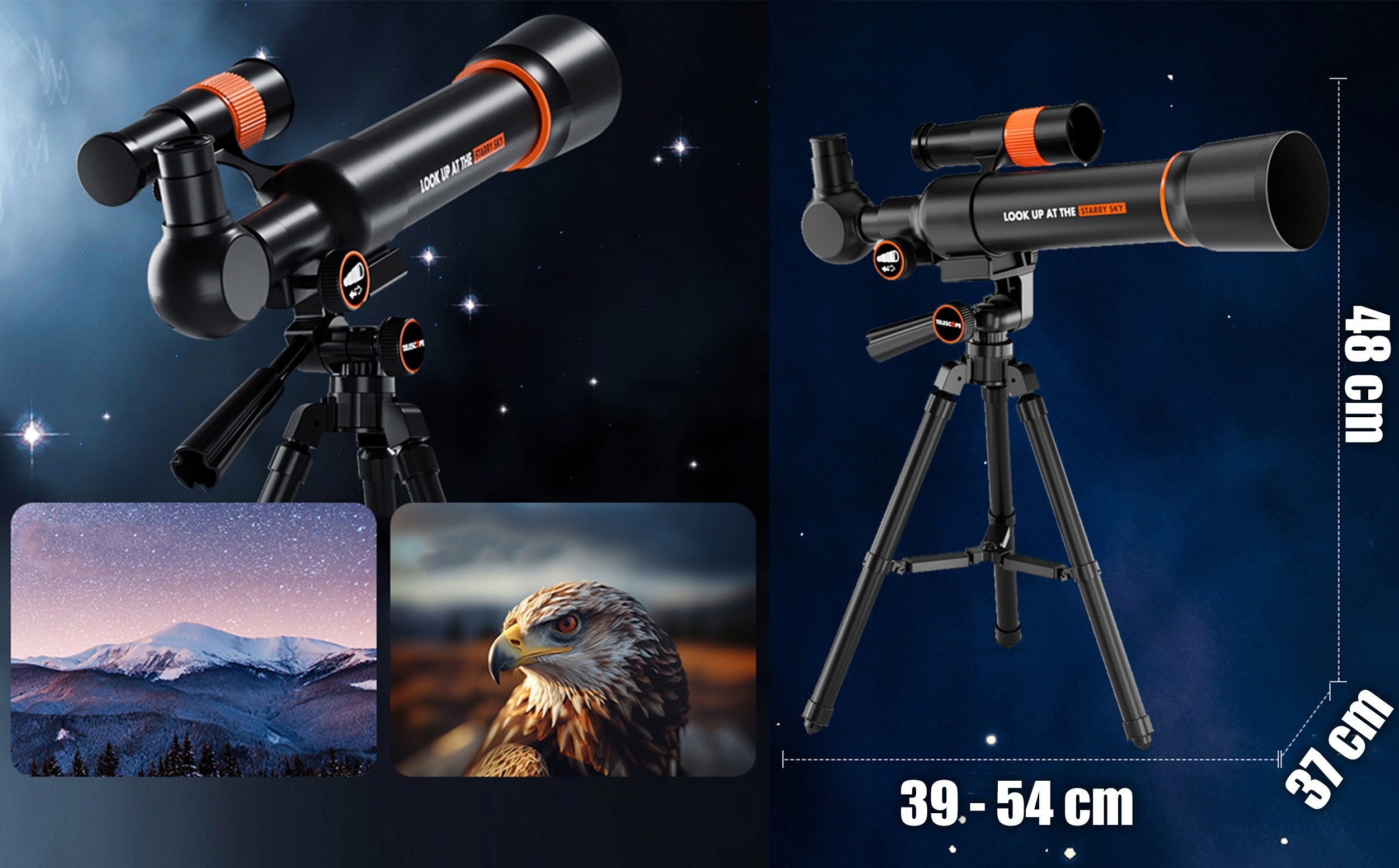 B47E TELESKOP ASTRONOMICZNY EDUKACYJNY LUNETA STATYW