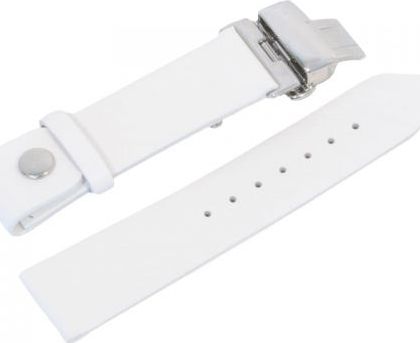 Zeppelin Pasek skórzany biały 18mm
