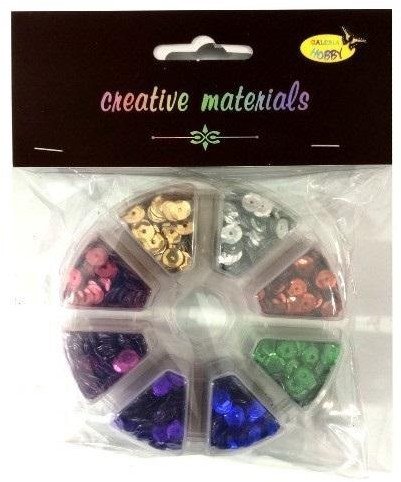 Cekiny 8 kolorów 6mm 40g