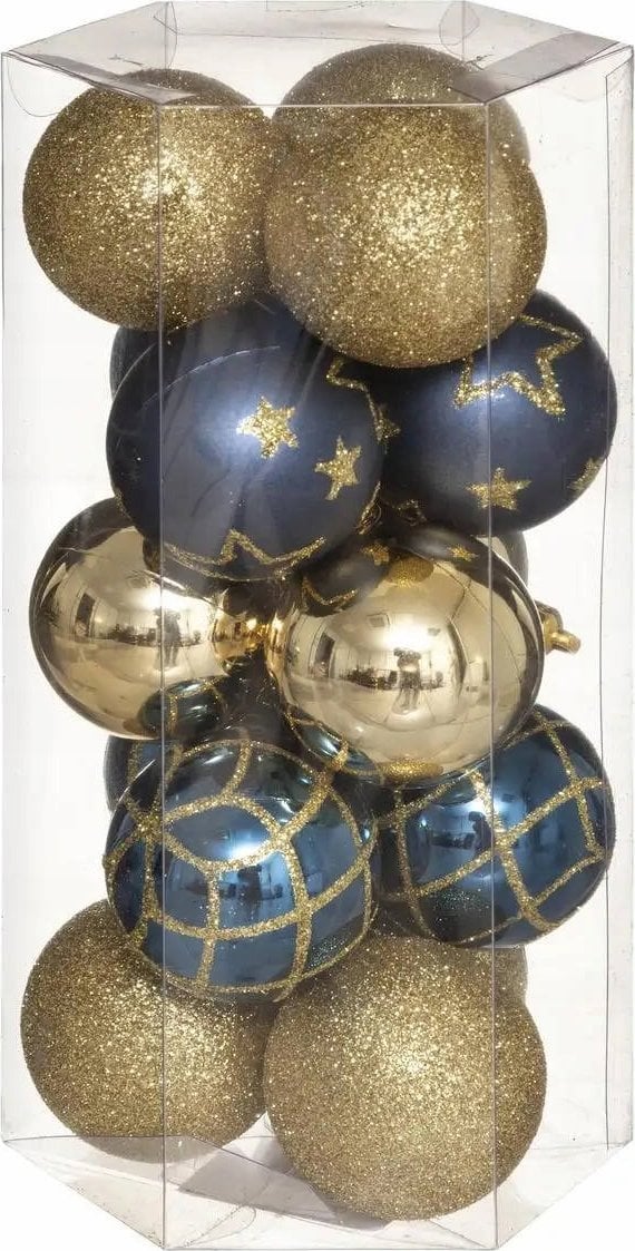 Atmosphera Zestaw bombek z tworzywa sztucznego, Ø 5 cm, 15 szt.