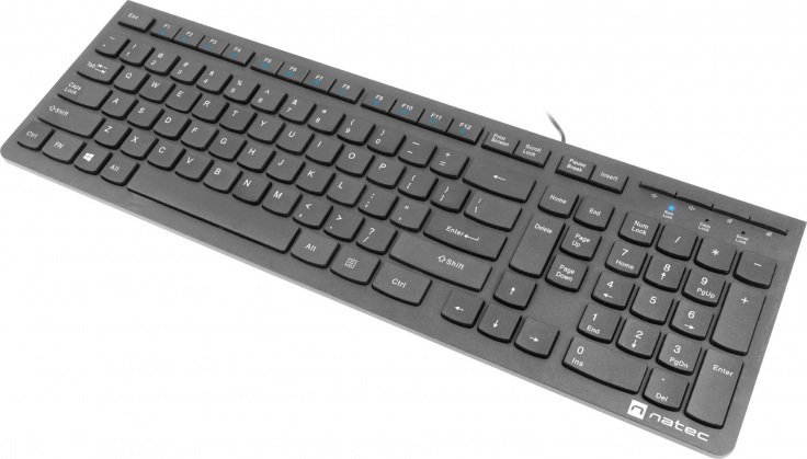 Klawiatura Natec Discus 2 Slim Przewodowa Czarna US (NKL-1829)
