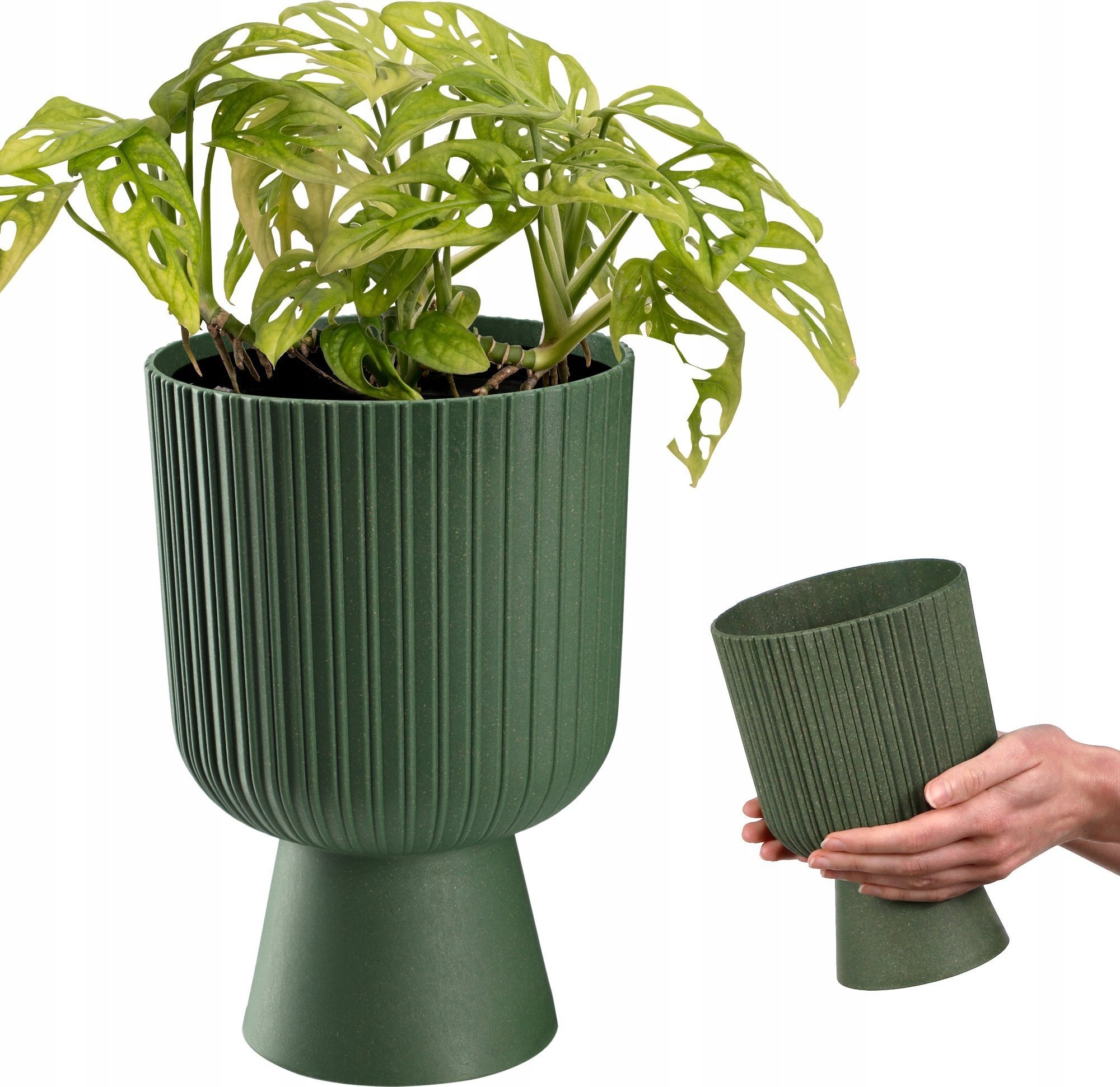 Kadax KADAX Doniczka Donica Osłonka Gazon 14cm Zielona