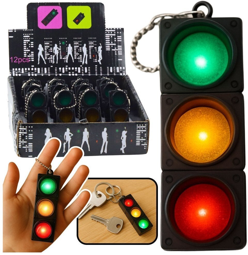 Brelok Sygnalizator Świetlny Migający Edukacyjny Światła Drogowe