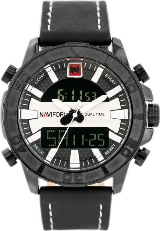Zegarek ZEGAREK MĘSKI NAVIFORCE - NF9114 (zn046a) - black/silver