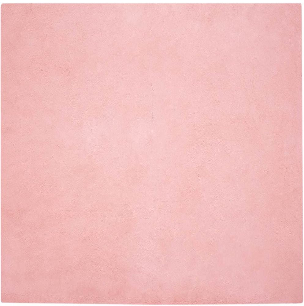 vidaXL Dywan z sztucznego futra królika Różowy 200 x 200 cm Poliester