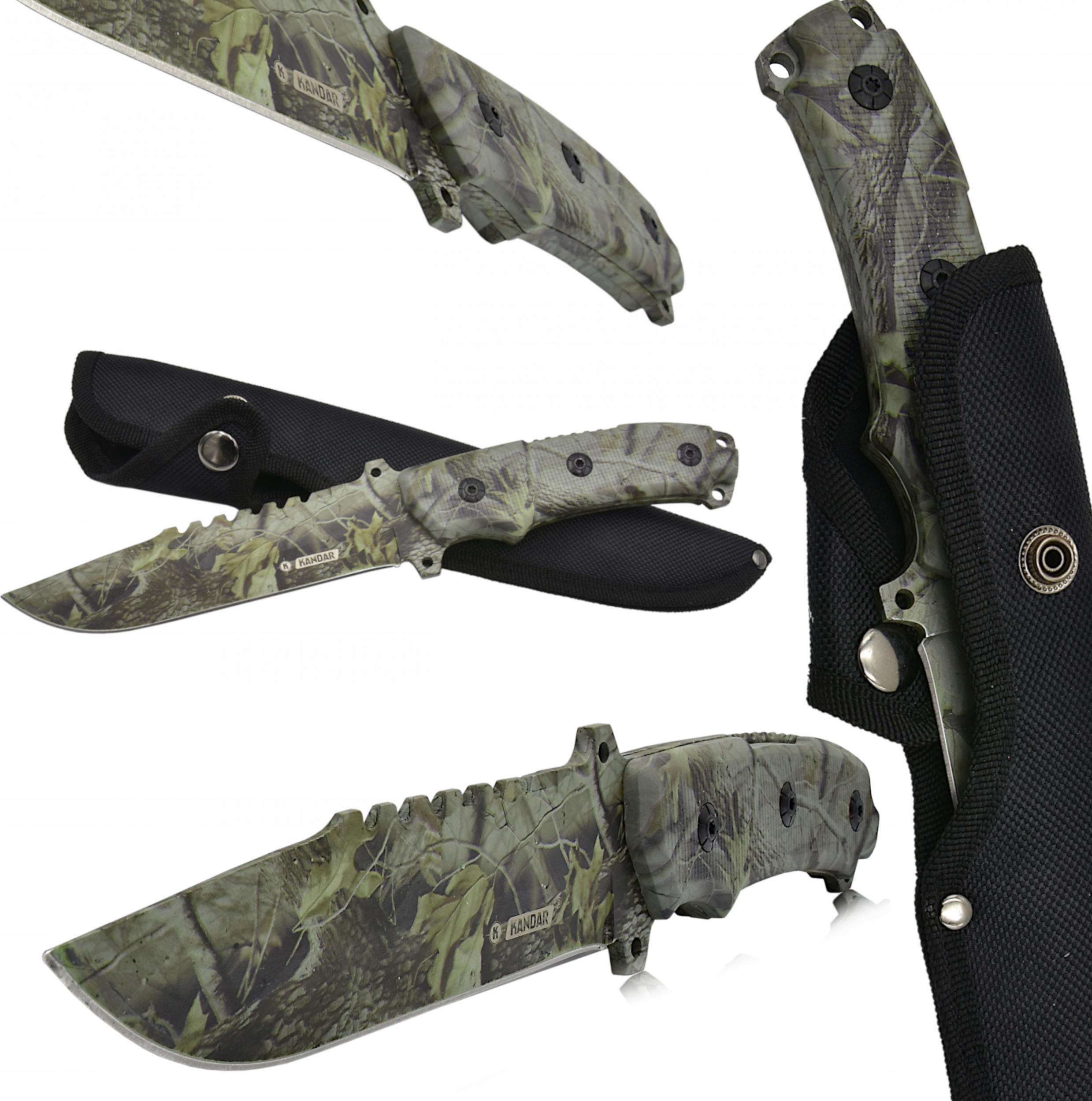 Kandar Nóż Myśliwski Survivalowy Taktyczny + Pochwa