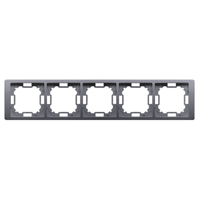 Kontakt-Simon Ramka 5-krotna Basic Neos srebrny mat metalizowana (BMRC5/43)