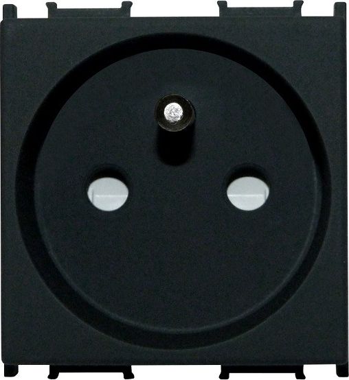 TEM Gniazdo modułowe do puszki podłogowej 2P+Z 16A Modul 2M czarne bez ramki do PD12 0492