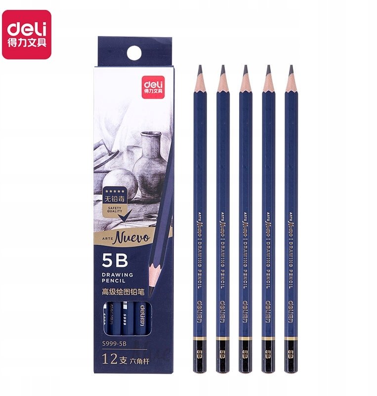 Ołówek 5B do szkicowania 12szt DELI